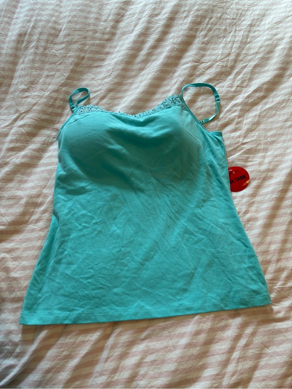 Style & Co. Turquoise Lace-Trim Camisole